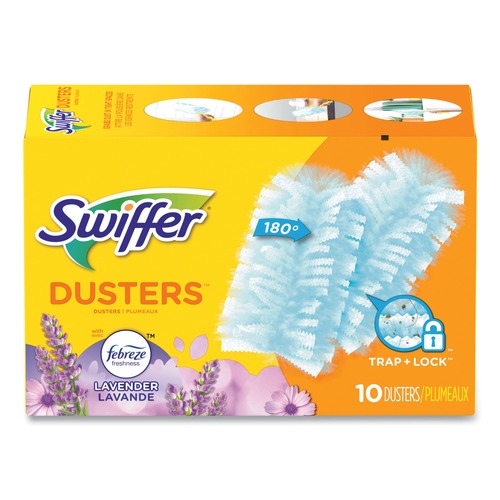 New Arrivals | Swiffer 21461BX Dust Lock Fiber, Lavender Vanilla Scent, Refill Dusters - Light Blue (10/Box) image number 0