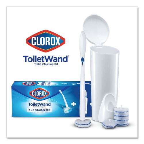Drain Cleaning | Clorox 03191 Toilet Wand Disposable Toilet Cleaning Kit (6/Carton) image number 0