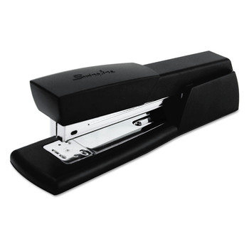 Swingline S7040701B Light Duty 20 Sheet Capacity Full Strip Desk Stapler - Black