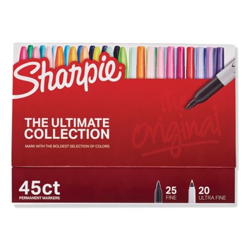 Sharpie 2011580 Ultimate Assorted Tip Permanent Markers - Assorted Colors (45/Pack)