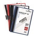 Durable 220328 DuraClip 30 Sheet Capacity Letter Size Vinyl Report Cover - Navy/Clear (25-Piece/Box) image number 5