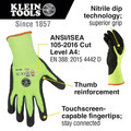 Klein Tools 60198 Cut Level 4 Touchscreen Work Gloves - X-Large (2-Pair) image number 1