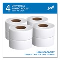 Scott 3148 1000 ft. JRT Jumbo Roll 2-Ply Bathroom Tissue - White (4 Rolls/Carton) image number 1