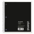 Universal UNV66630 70 Sheet 8 in. x 10.5 in. Quadrille Rule Wirebound Notebook - White image number 0
