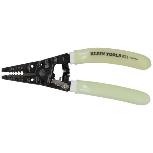 Klein Tools 11055GLW High-Visibility Klein-Kurve 10 - 18 AWG Solid/ 12 - 20 AWG Stranded Wire Stripper/ Cutter image number 0