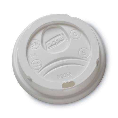 New Arrivals | Dixie 9538DX Drink-Thru Lids for 8 oz. Hot Drink Cups - White (1000-Piece/Carton) image number 0
