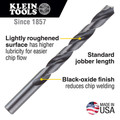 Save an extra 15% off Klein Tools! | Klein Tools 53114 118-Degree Regular Point 9/32 in. High-Speed Drill Bit image number 1