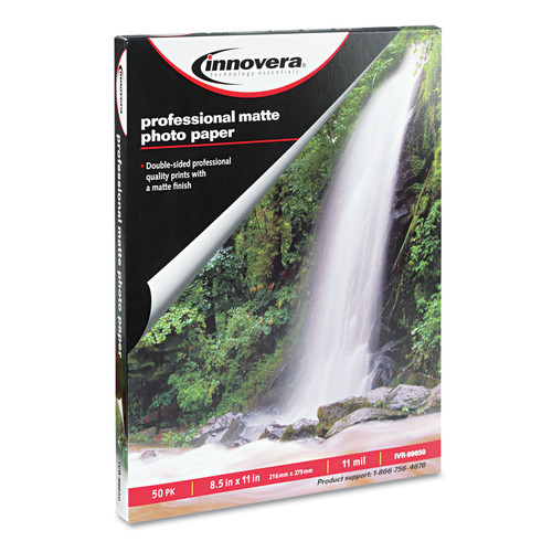 New Arrivals | Innovera IVR99650 8.5 in. x 11 in. Heavyweight Photo Paper - Matte White (50/Pack) image number 0