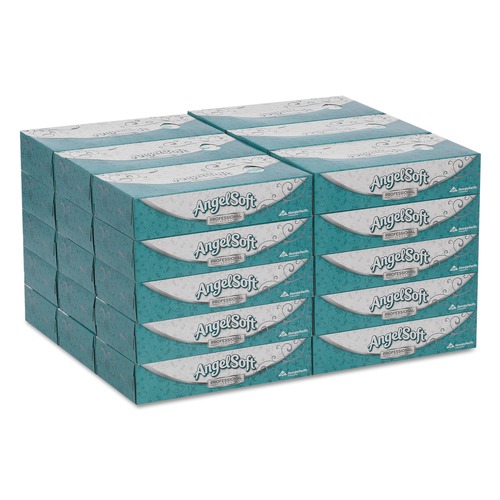 Cleaning & Janitorial Supplies | Georgia Pacific Professional 48580 2-Ply Premium Facial Tissues - White (30-Piece/Carton 100-Sheet/Flat Box) image number 0