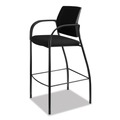 HON HICS7.F.E.IM.CU10.T Ignition 300 lbs. Capacity Fixed Arm 4-Way Stretch Mesh Back Cafe Height Stool - Black image number 9