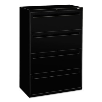 HON H784.L.P 700 Series 36 in. x 18 in. x 52.5 in. Four-Drawer Lateral File - Black
