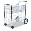 Carts | Fellowes Mfg Co. 40912 Wire 21.5 in. x 37.5 in. x 39.25 in. Mail Cart - Chrome image number 0