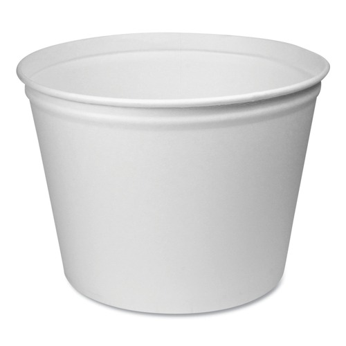 New Arrivals | SOLO 3T1-02050 53 oz Unwaxed Double Wrapped Paper Bucket - White (50/Pack) image number 0