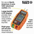 Klein Tools RT250 Cordless GFCI Receptacle Tester with LCD Display image number 1