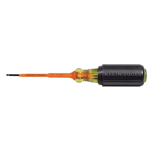 Klein Tools 607-3-INS Insulated 3/32 in. Cabinet Tip Screwdriver with 3 in. Shank image number 0