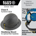 Hard Hats | Klein Tools KHHTOPPAD2 Premium KARBN Hard Hat Top Pad Replacement (3/Pack) image number 3