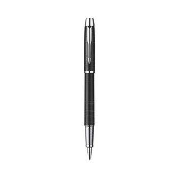 Parker 1931658 IM Premium Fine 0.7 mm, Roller Ball Pen - Black Ink, Black/Chrome Barrel