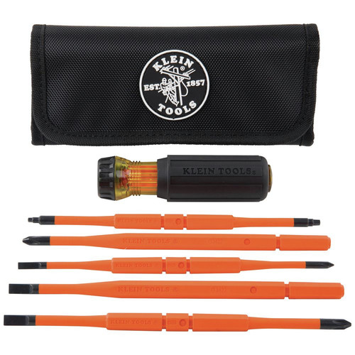 Screwdrivers | Klein Tools 32288 8-in-1 Insulated Interchangeable Screwdriver Set image number 0