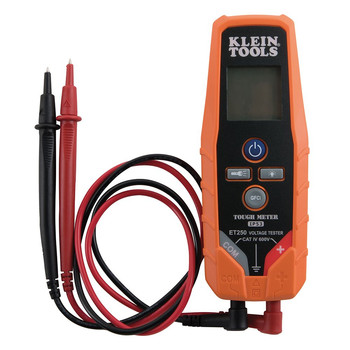 Klein Tools ET250 2V to 600V Cordless AC/DC Voltage/Continuity Tester Kit with 3 AAA Batteries