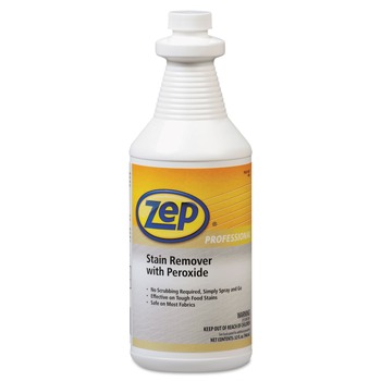 Zep Professional 1041705 Stain Remover With Peroxide, Quart Bottle, 6/carton