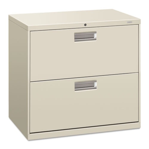 HON H672.L.Q Brigade 600 Series 30 in. x 18 in. x 28 in. 2 Drawer Lateral File Cabinet - Light Gray image number 0