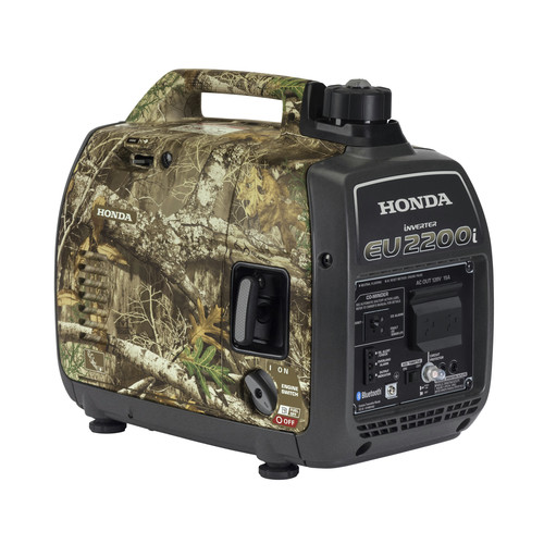 Inverter Generators | Honda 664260 EU2200i 120V 2200-Watt 121cc 0.95 Gallon Inverter Generator with Co-Minder - Camo image number 0