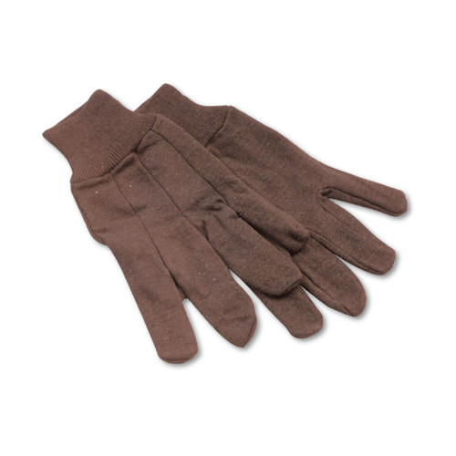 Boardwalk BWK9 Jersey Knit Wrist Clute Gloves - One Size, Brown (12-Pairs) image number 0
