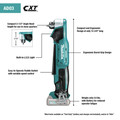 Right Angle Drills | Makita AD03Z 12V max CXT Lithium-Ion 3/8 in. Cordless Right Angle Drill (Tool Only) image number 4