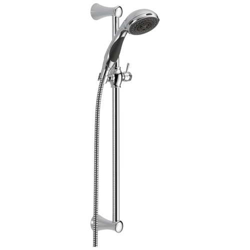 Bathtub & Shower Heads | Delta 57014 Premium 3-Setting Slide Bar Shower - Chrome image number 0