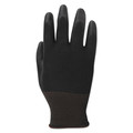 Boardwalk BWK000289 Polyurethane Palm Coated Gloves - Large, Black (1 Dozen) image number 1