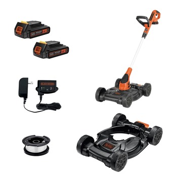 PRODUCTS | Black & Decker 20V MAX Lithium-Ion 3-in-1 Cordless Trimmer/Edger and Mower Kit with 2 Batteries (2 Ah)