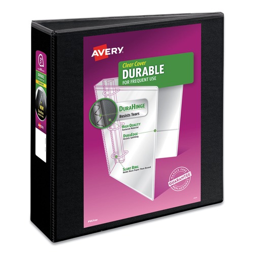 New Arrivals | Avery 17041 DuraHinge 3 Slant Ring 3 in. Capacity 8.5 in. x 11 in. Durable View Binder - Black image number 0