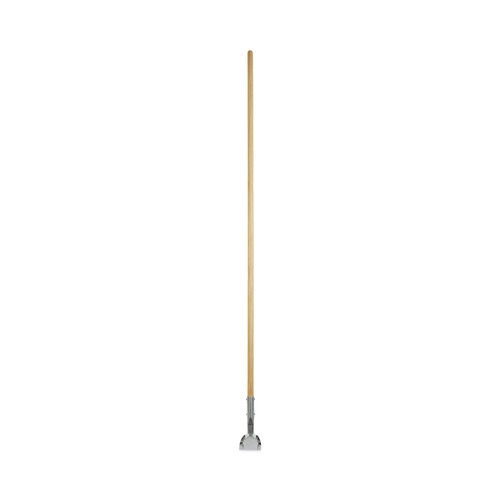 Mops | Boardwalk BWK1490 1 in. dia. x 60 in. Lacquered Wood, Swivel Head, Clip-On Dust Mop Handle - Natural image number 0