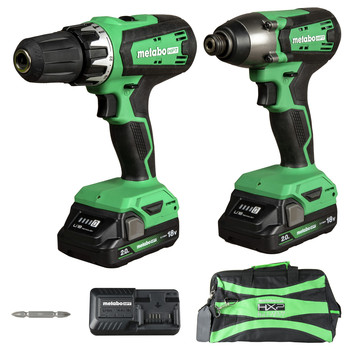 PRODUCTS | Metabo HPT KC18DFXM 18V MultiVolt Brushed Lithium-Ion 1/2 in. Cordless Hammer Drill and 1/4 in. Impact Driver Combo Kit with 2 Batteries (2 Ah)