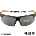 Safety Glasses | Klein Tools 60174 2-Piece Standard Semi Frame Safety Glasses Combo Pack - Clear/Gray Lens image number 2