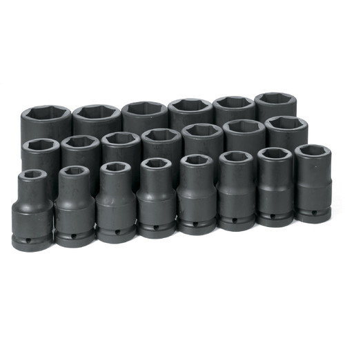 Grey Pneumatic 9021D 21-Piece 1 in. Drive 6-Point SAE Deep Impact Socket Set image number 0