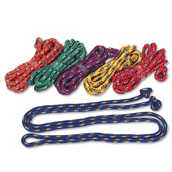 OUTDOOR GAMES | Champion Sports CR8SET 8 ft. Assorted Braided Nylon Jump Ropes (6/Pack)