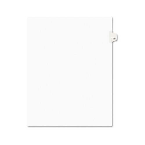 test | Avery 01079 Preprinted Legal Exhibit 11 in. x 8.5 in. Side Tab Index Dividers - White (25/Pack) image number 0