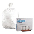 Trash Bags | Boardwalk H8046HWKR01 Low-Density 45 Gallon 0.6 mil 40 in. x 46 in. Waste Can Liners - White (100/Carton) image number 1