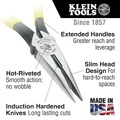 Klein Tools D203-7 7 in. Needle Nose Side-Cutter Pliers image number 2