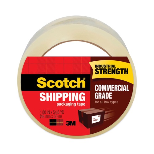 Tapes | Scotch 3750-CS48 1.88 in. x 54.6 yds. 3750 Commercial Grade 3 in. Core Packaging Tape - Clear (48/Pack) image number 0