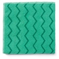 Rubbermaid Commercial FGQ62000GR00 16 in. x 16 in. Microfiber Reusable Cleaning Cloths - Green (12-Piece/Carton) image number 0