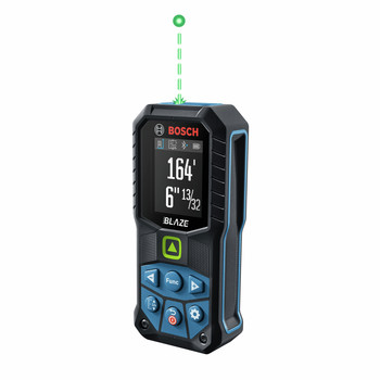 LASER DISTANCE MEASURERS | Bosch GLM165-27CGL 3.7V BLAZE Connected Green Beam 165 ft. Cordless Laser Measure Kit (1 Ah)