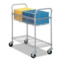 Carts | Safco 5236GR 18.75 in. x 39 in. x 38.5 in. 600 lbs. Capacity Wire Mail Cart - Metallic Gray image number 1