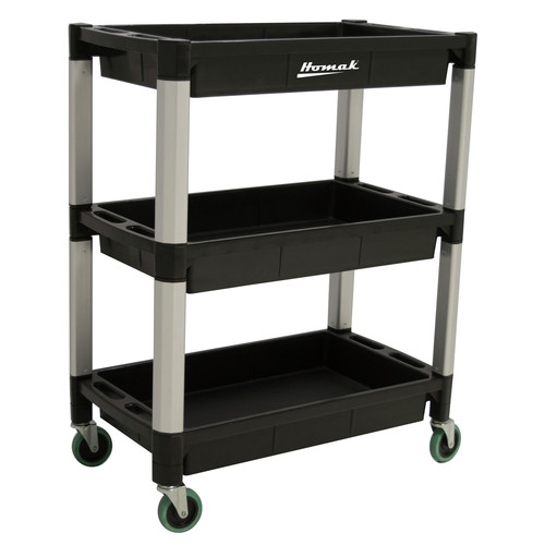 Tool Carts | Homak PP06032031 30 in. x 16 in. 3-Shelf Utility Cart image number 0