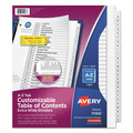 New Arrivals | Avery 11166 Customizable Table of Contents Ready Index Black and White Letter Dividers (26/Sheets) image number 0