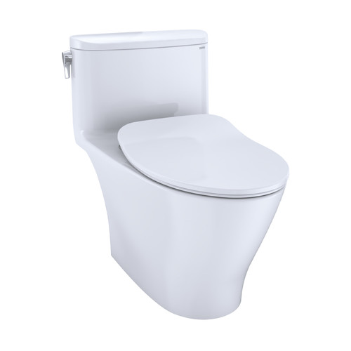 TOTO MS642234CUFG#01 Nexus 1G 1-Piece Elongated 1.0 GPF Universal Height Toilet with CEFIONTECT & SS234 SoftClose Seat, WASHLETplus Ready (Cotton White) image number 0