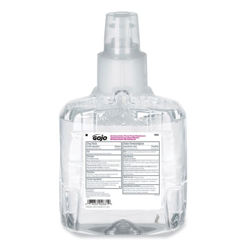 GOJO Industries 1912-02 Plum Scent 1200 mL Antibacterial Foam Handwash Refill for LTX-12 Dispenser image number 0
