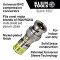 Klein Tools VDV813-607 10-Piece Universal RG6/ 6Q Male Connector Set image number 1