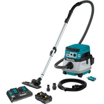 Makita XCV22ZU 36V (18V X2) LXT Brushless Lithium-Ion 2.1 Gallon Cordless AWS HEPA Filter Dry Dust Extractor / Vacuum (Tool Only)